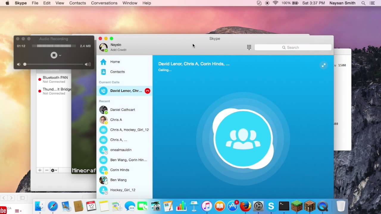 make a group call in skype for mac
